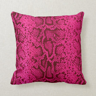 Exotic Snakeskin-patroon fuchsia Kussen