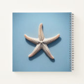 Exotic Starfish with Blue Background Notitieboek (Achterkant)