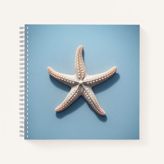 Exotic Starfish with Blue Background Notitieboek (Voorkant)