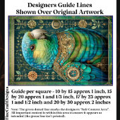 Exotic Steampunk Blue Green Parrot DX7R Decoupage Tissuepapier