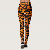 Exotic Stripped Big Cat Safari Deep Oranje Leggings (Achterkant)