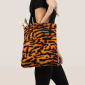 Exotic Stripped Big Cat Safari Deep Oranje Tote Bag (Dichtbij)