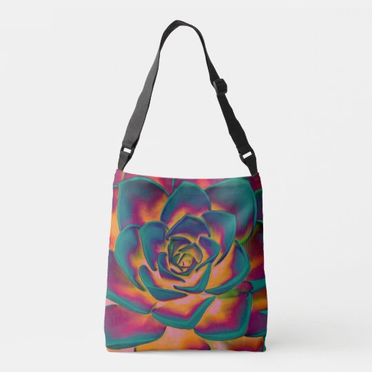 "Exotic Succulent Pop Art" Crossbody Tas (Achterkant)