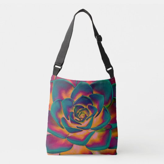 "Exotic Succulent Pop Art" Crossbody Tas (Voorkant)