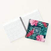 Exotic Summer Floral Design Monogram Notitieboek (Binnen)