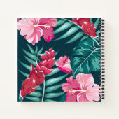 Exotic Summer Floral Design Monogram Notitieboek (Achterkant)