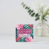 Exotic Summer Floral Kortingskaartje (Staand voorkant)