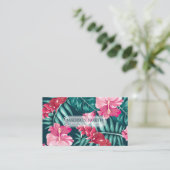 Exotic Summer Floral Visitekaartje (Staand voorkant)