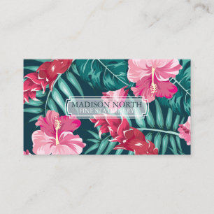 Exotic Summer Floral Visitekaartje