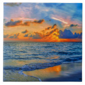 Exotic Sunset Beach Zee Tegeltje (Voorkant)