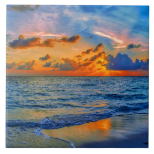 Exotic Sunset Beach Zee Tegeltje