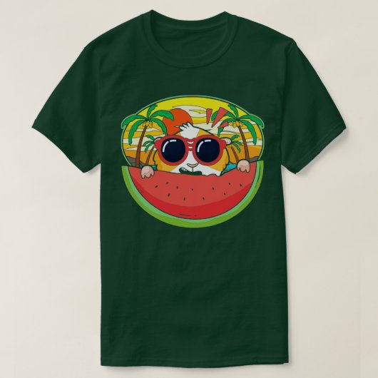 Exotic Sunset Watermelon Sunbries Funny Guinee T-shirt (Design voorkant)