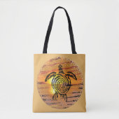Exotic Sunset Zee Turtle Tote Bag (Voorkant)