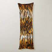 Exotic Tan & Gold Tiger Print Body Pillow Lichaamskussen (Achterkant (Verticaal))