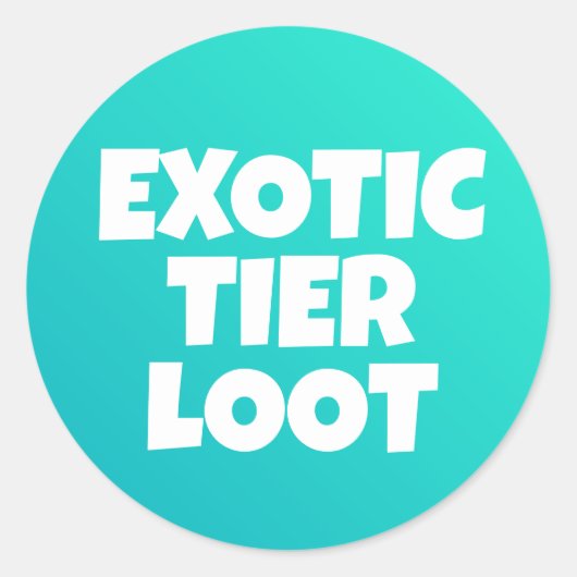 Exotic Tier Loot Gamer Ronde Sticker (Voorkant)
