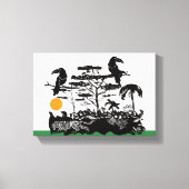 Exotic Toucan and Jungle Scene Canvas Print (Voorkant)
