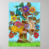 Exotic Tree of Life Folk Art Poster (Voorkant)