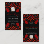 Exotic Tribal Goddess Red+Black Visitekaartje (Voorkant / Achterkant)