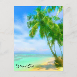 *~* Exotic Tropical Beach Sand Optionele Text AP13 Briefkaart