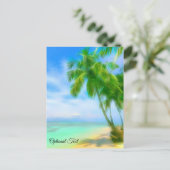*~* Exotic Tropical Beach Sand Optionele Text AP13 Briefkaart (Staand voorkant)