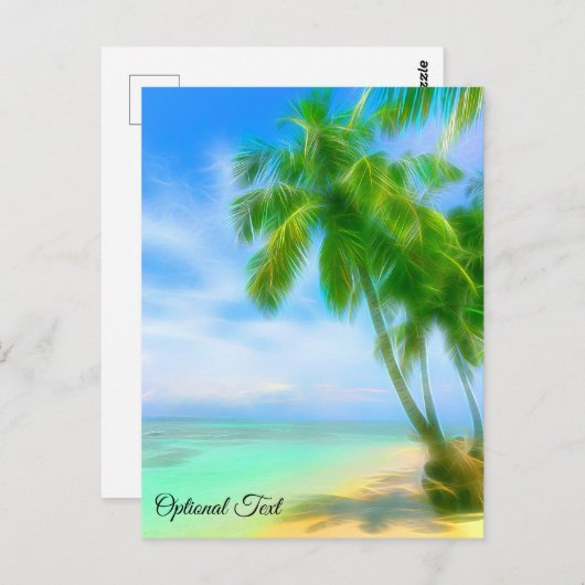 *~* Exotic Tropical Beach Sand Optionele Text AP13 Briefkaart (Voorkant / Achterkant)