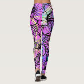 Exotic Tropical Fest Pattern Leggings (Achterkant)