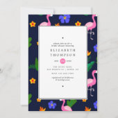 Exotic Tropical Flamingo Vrijgezellenfeest Kaart (Voorkant)