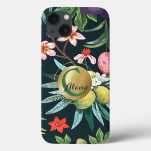 Exotic Tropical Floral Paradise Monogram Case-Mate iPhone Case