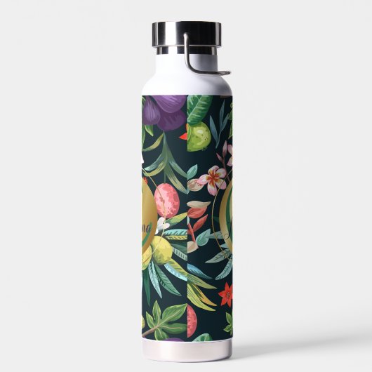 Exotic Tropical Floral Paradise Monogram Waterfles (Links)