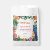 Exotic Tropical Floral Waterverf Baby shower Bedankzakje (Voorkant)