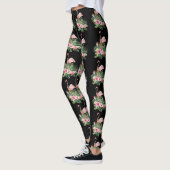 Exotic Tropical Flowers Flamingo patroon Leggings (Links)