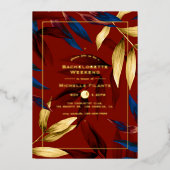 Exotic Tropical Forest Bachelorette Weekend Folie Uitnodiging (Voorkant)