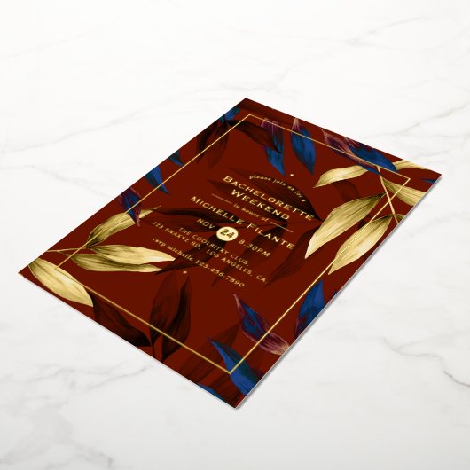 Exotic Tropical Forest Bachelorette Weekend Folie Uitnodiging (Gedraaid)