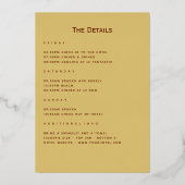 Exotic Tropical Forest Bachelorette Weekend Folie Uitnodiging (Achterkant)