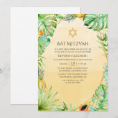 Exotic Tropical Geometric Bat Mitzvah Kaart (Voorkant / Achterkant)