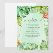 Exotic Tropical Geometric Wedding Update Kaart (Voorkant / Achterkant)