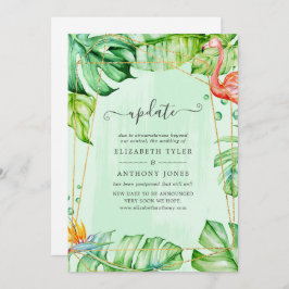 Exotic Tropical Geometric Wedding Update Kaart