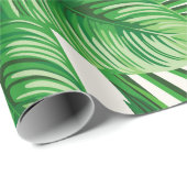 Exotic tropical natural green leaves composition o cadeaupapier (Rol Hoek)