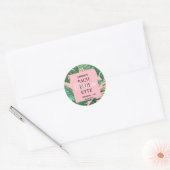 Exotic Tropical Palm Greenery Bachelorette Crew Ronde Sticker (Envelop)