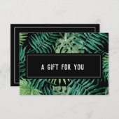 Exotic Tropical Palm Leaves Cadeaubon (Voorkant / Achterkant)