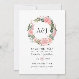 Exotic Tropical Pink Flamingo Weduwemonogram Save The Date