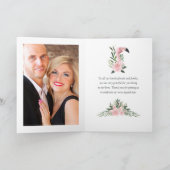 Exotic Tropical Pink Flamingo Weduwen Bedankkaart (Binnen)