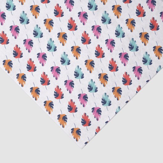 Exotic Tropical Summer Palms Leaves Pattern Tissuepapier (Detail)