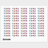 Exotic Tropical Summer Palms Leaves Pattern Vierkante Sticker (Vel)