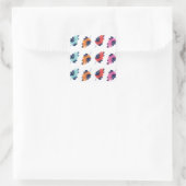 Exotic Tropical Summer Palms Leaves Pattern Vierkante Sticker (Tas)