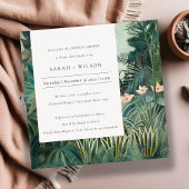 Exotic Tropische Forest Couples Shower Bedankkaart