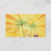 EXOtic-Vector-Graphics TROPICAL SUMMER PALM BOMEN Visitekaartje (Achterkant)