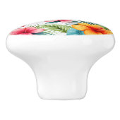 Exotic Watercolor Hawaiian Floral  Keramische Knop (Zijkant)