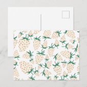 Exotic White aardberies Love Romance Friendship Briefkaart (Voorkant / Achterkant)