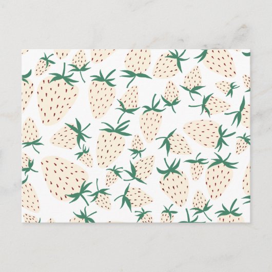 Exotic White aardberies Love Romance Friendship Briefkaart (Voorkant)